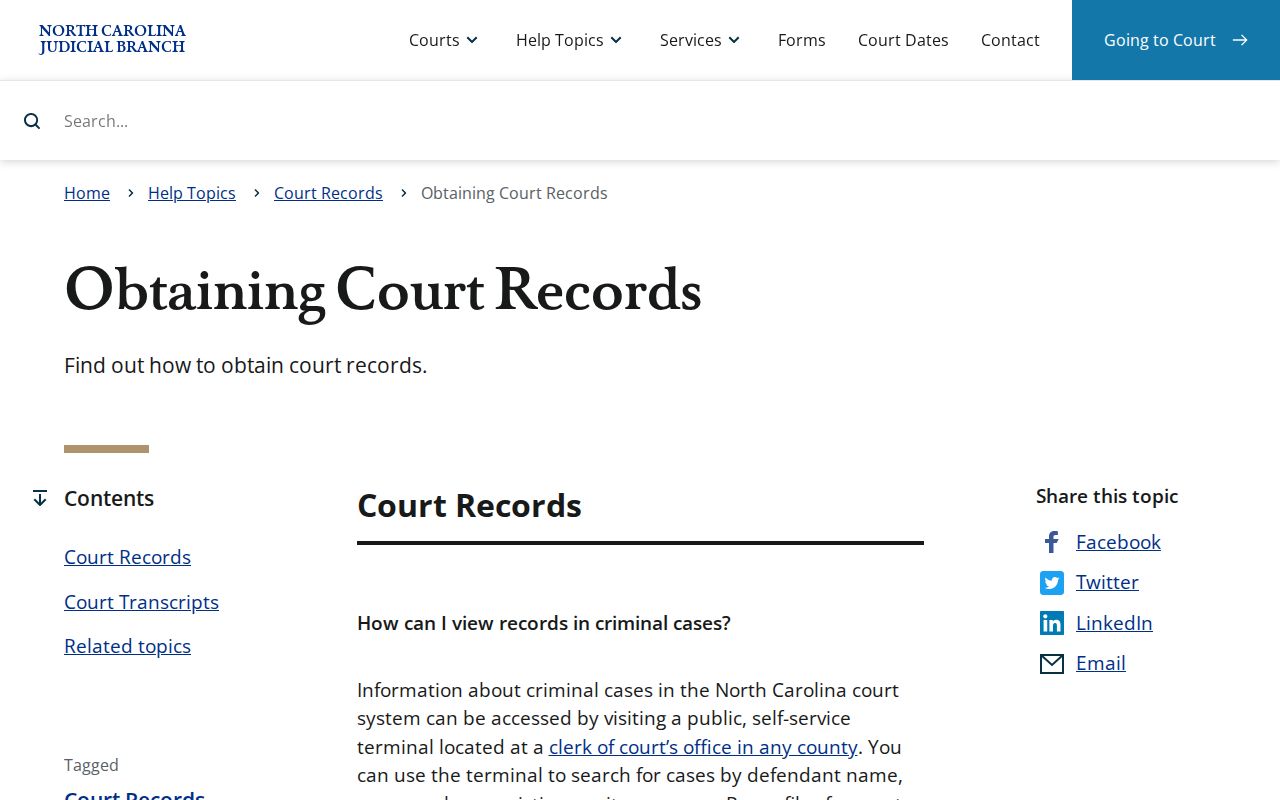 Cornelius resident lookup court-record access information