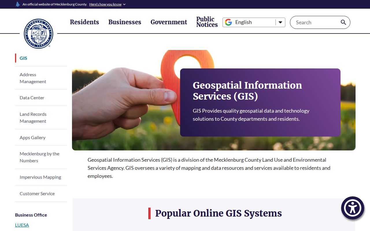 Cornelius street directory Mecklenburg GIS parcel resources